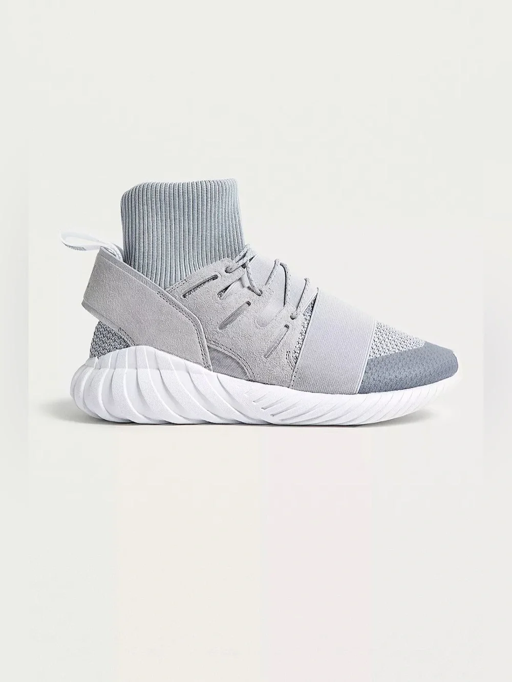 adidas Originals Tubular Doom Winter Grey Primeknit Sock Trainers Size 5.0